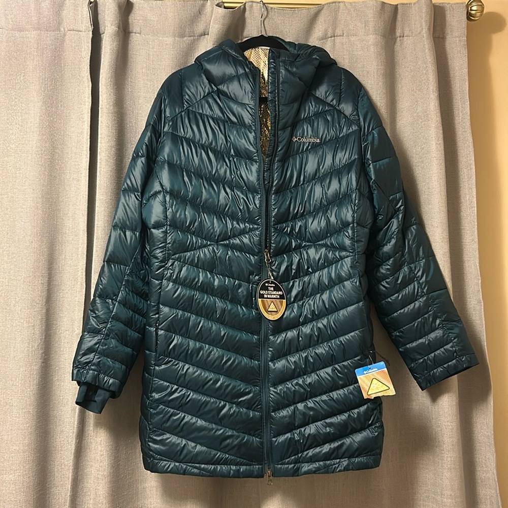 BRAND NEW COLUMBIA OMNI HEAT LONG PUFFER - 1X